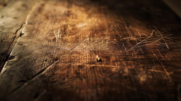 Scratched Wooden Surface