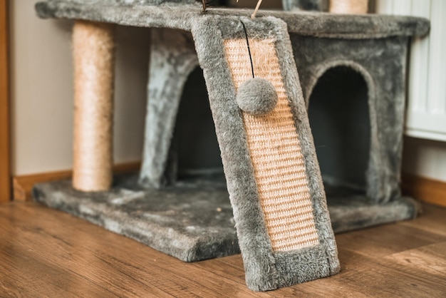 Scratching post close up modern furniture for animals to sharpen their claws