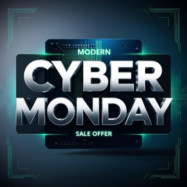 a screen that says cyber monday sale on it