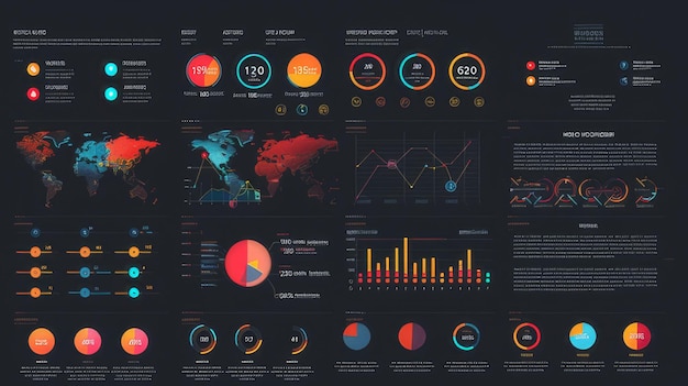 a screen with a colorful graphic of a chart that saysbusinesson it