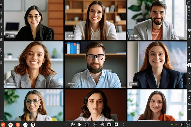 Screenshots of virtual meeting platform customization options