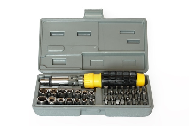 Screw driver and spanner kit