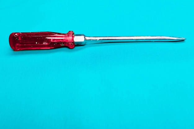 Screwdriver with a plastic handle