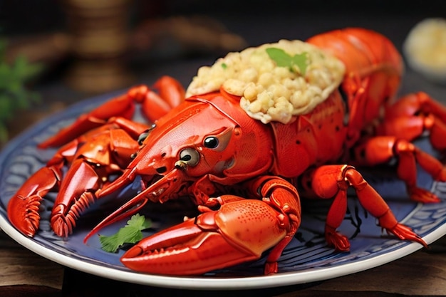 Scrumptious Cooked Crawfish Culinary Seafood Delicacy