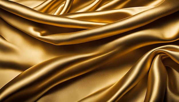 Scrunched gold fabric