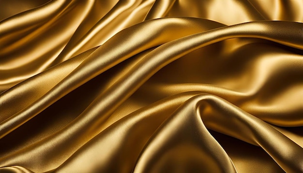 Scrunched gold fabric