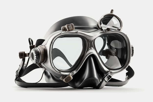 Scuba diver mask on a white background swimming equipment