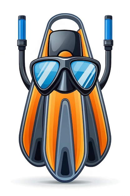 Photo scuba mask and snorkel