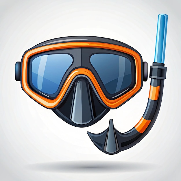 Photo scuba mask and snorkel