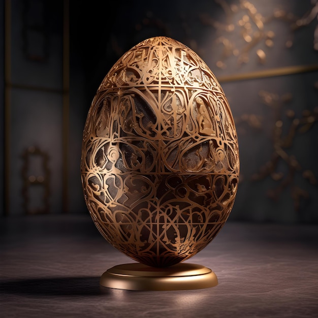 a sculpture of a dragon egg with texture detail and color