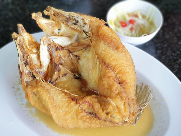 Sea Bass Crispy Fried with Spicy Sour Sauce