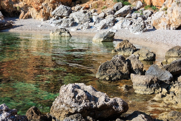 Sea bay in Zingaro Park Sicily Italy