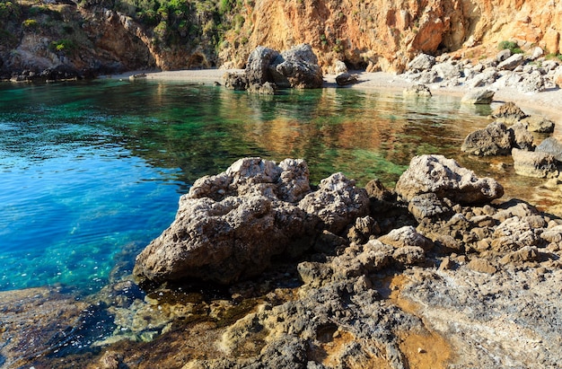 Sea bay in Zingaro Park Sicily Italy