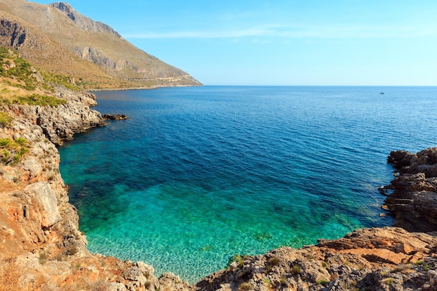 Sea bay in Zingaro Park Sicily Italy