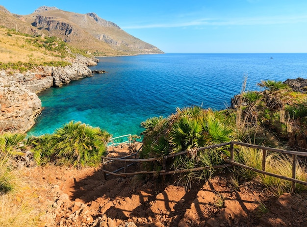 Sea bay in Zingaro Park Sicily Italy