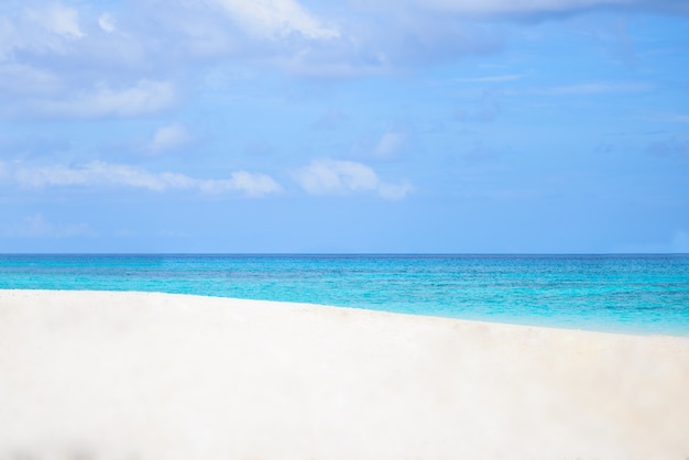 Sea beach blue sky and white sand in Koh Tachai island