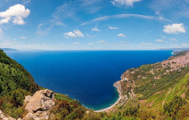 Sea coast view from Saint Elia mount top