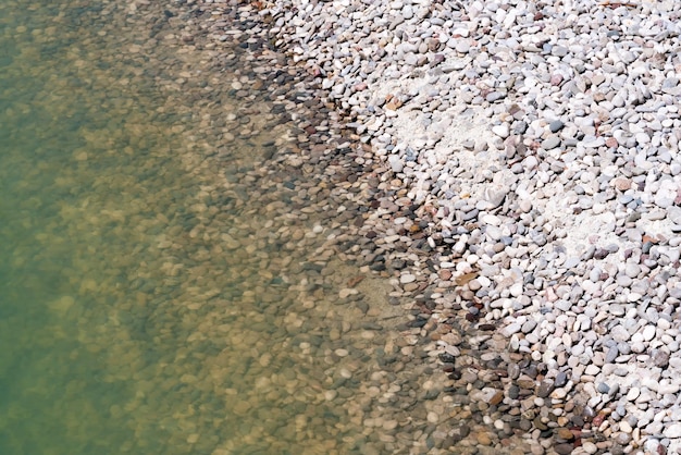 Sea coast with small stones