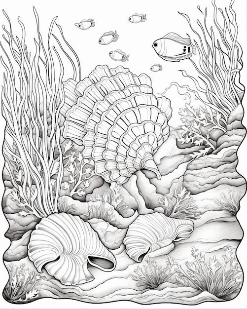 Under Sea Coloring Pages for Kids