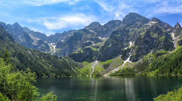 Sea Eye lake in the Polish Tatras. Lake of the top five best lakes in the world