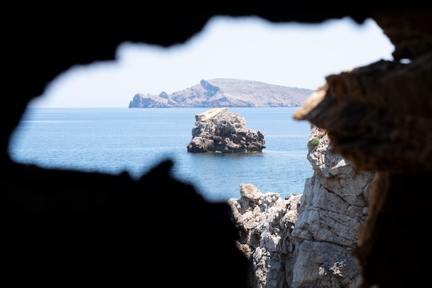 The sea of menorca and its blue sea