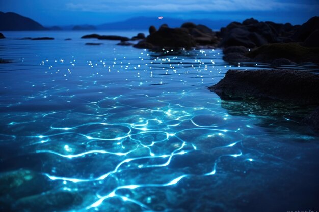 Photo sea outdoors nature night