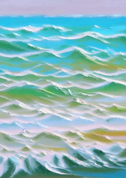 Sea Painting in Pastel Colors