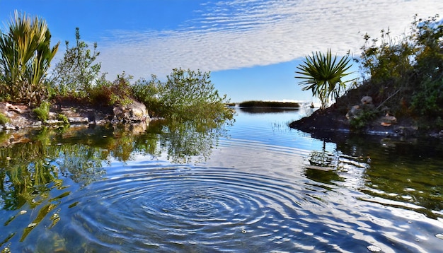 Sea Ripples in a Picturesque Landscape