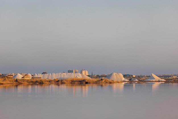 Sea salt industry in Torrevieja Alicante province Spain Europe