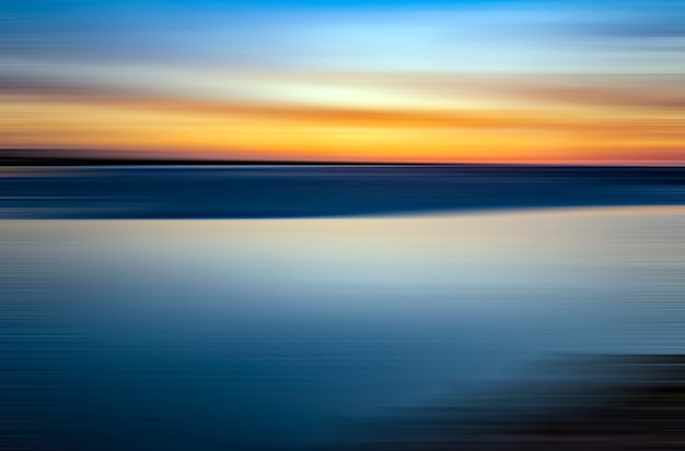 Sea and sky in a sunset with contrasting colours