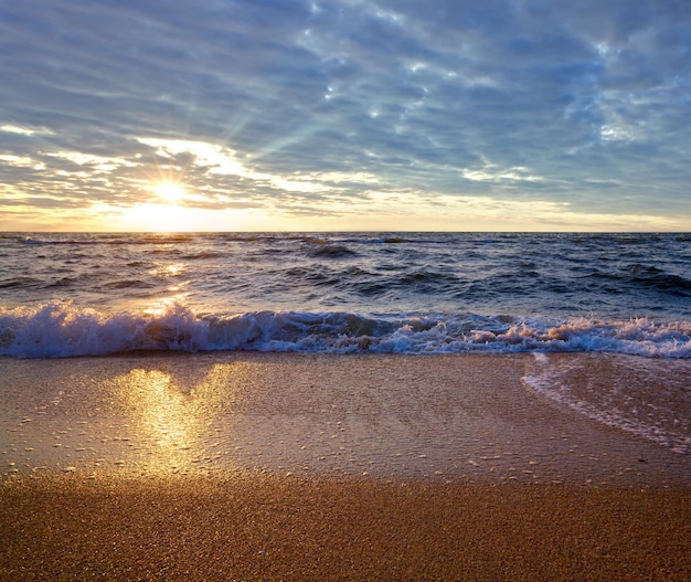 Sea sunset surf wave