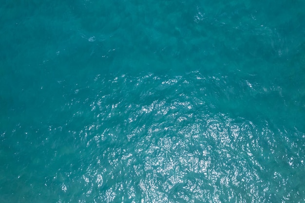 Sea surface aerial view water surface texture Turquoise sea background Beautiful nature Amazing view seascape background