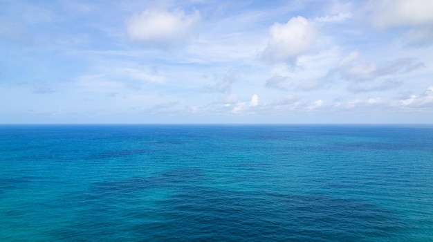 Sea surface aerial viewBird eye view photo of blue waves and water surface texture Blue sea background Beautiful nature Amazing view