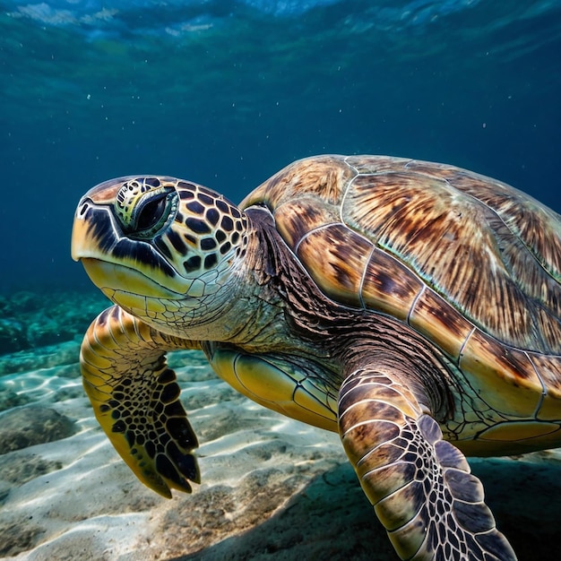 Photo sea turtles are large airbreathing reptiles that inhabit tropical and subtropical seas throughout the world