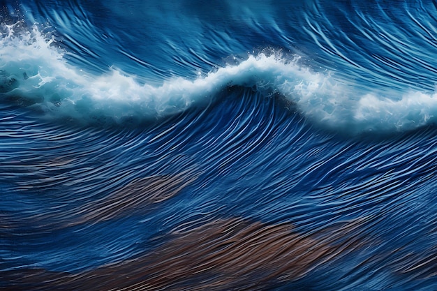 sea wave in the form of a wooden board