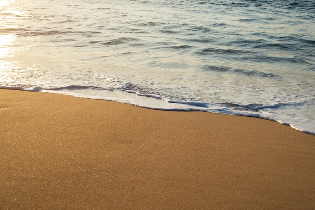 Sea waves on the beach, beautiful soft foam