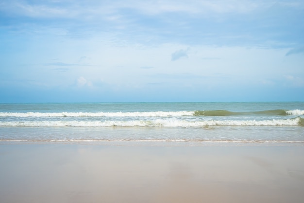 Sea waves breaking on the shore