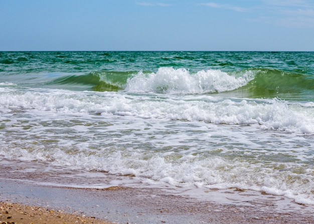 Sea waves. Coast. Waves in sea