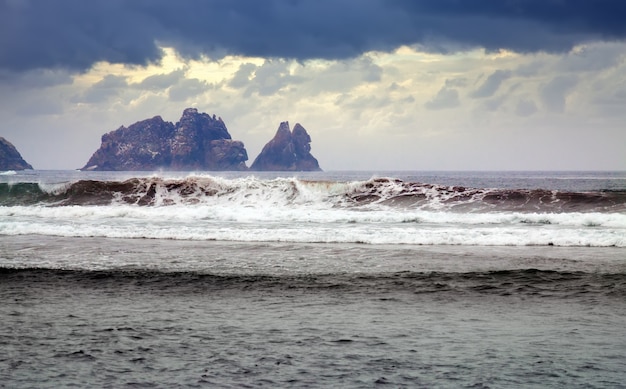  sea in windy day