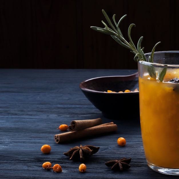 Seabuckthorn tea with spices