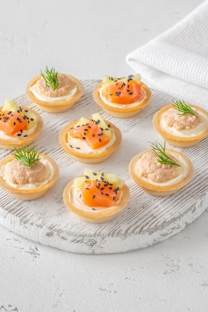 Seafood canapes