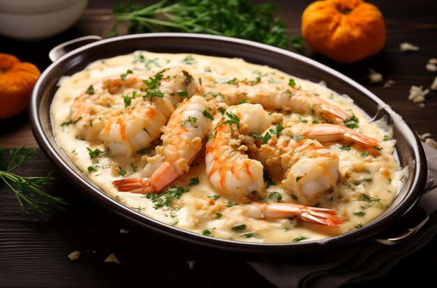 Seafood delight in creamy sauce