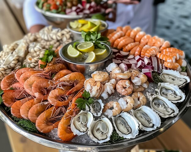 Photo seafood feast fresh platters ocean bounty elegant presentation ar 54 style raw v 6 job id 6925dea57a124c7e9f36275d25dec38a