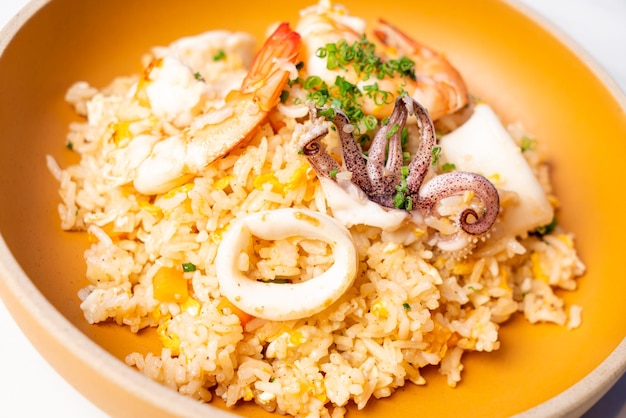 Seafood Fried Rice on plate