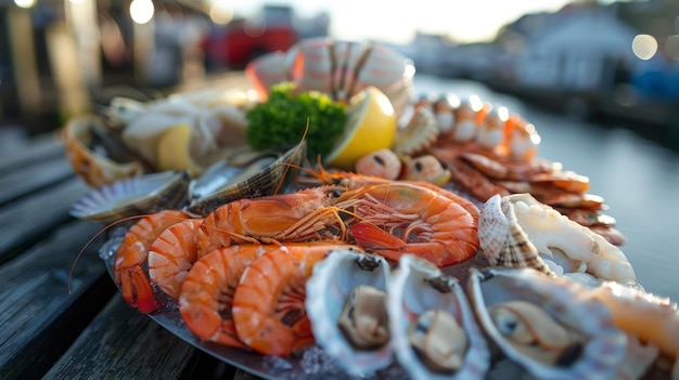 A seafood lovers dream come true as they indulge in a freshly caught and perfectly cooked platter of