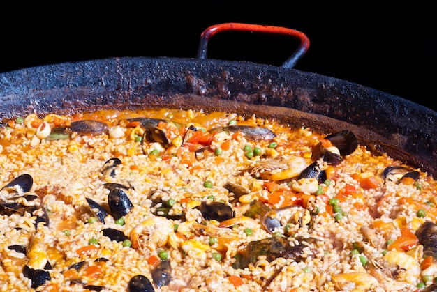 Seafood paella