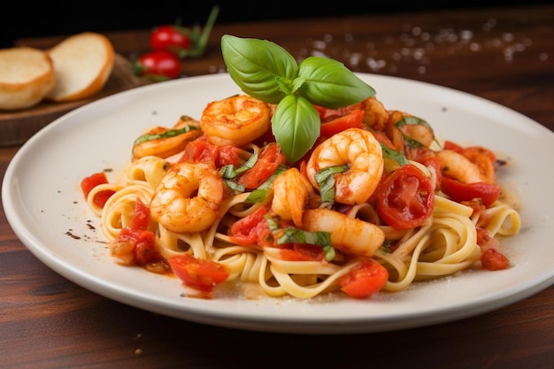 A seafood pasta dish with shrimp and scallop Seafood Photos 1676jpg