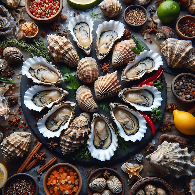 Seafood on the table