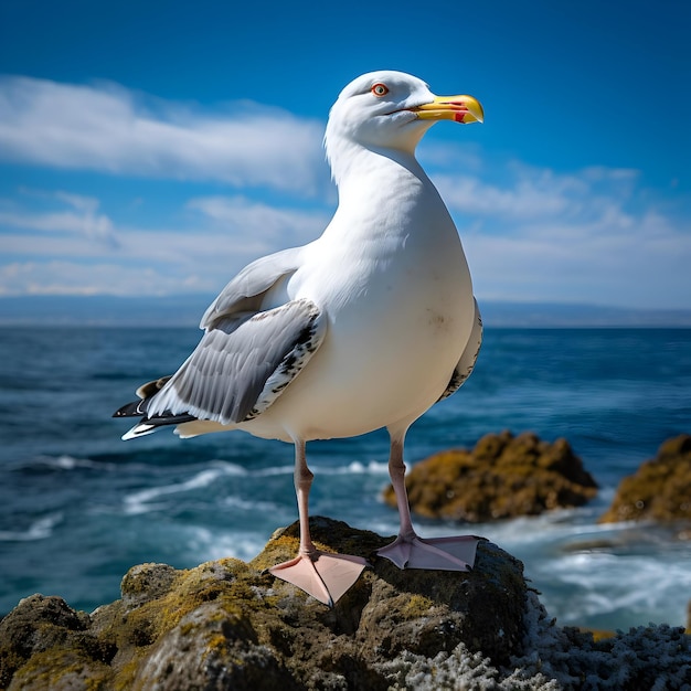 Seagull near the sea High quality