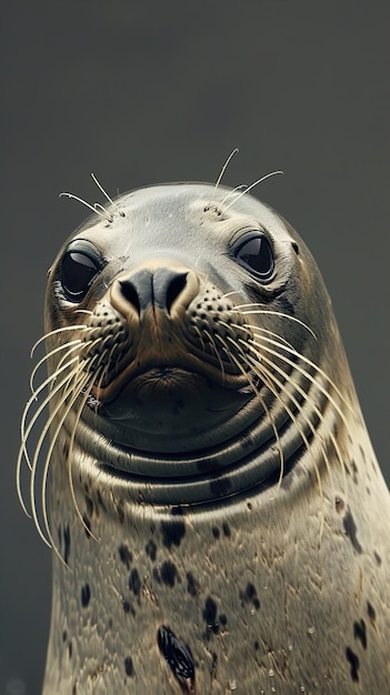 a seal with a seal on its head and a seal on the back